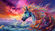Fantasy illustration of a unicorn.