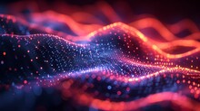 Neon Motion Blur - Red And Blue - Graphic Resource - Fractal Patterns - Waves - Curves - Psychedelic 