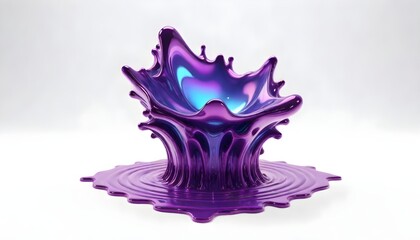 Wall Mural - purple 3d liquid background