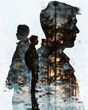 Human clones struggle with identity and belonging in a world that fears and misunderstands them Concept art, silhouette lighting, double exposure effect