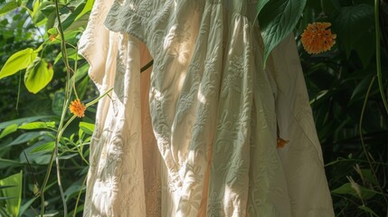 A flowy dress made from soft sustainable bamboo fabric emitting a soft and earthy vibe..