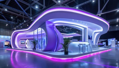Wall Mural - a booth electronic technology industry