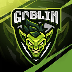 Wall Mural - Goblin head esport mascot logo design
