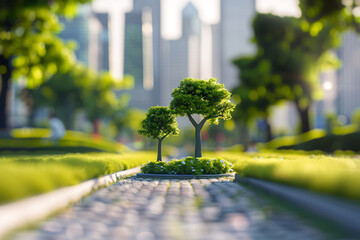 Wall Mural - A plant growing in a park