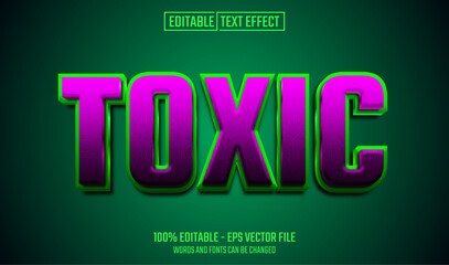 Canvas Print - toxic editable text effect