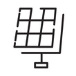 Power Solar Charge Line Icon