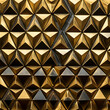 © Zeeshan - geometric pattern with triangular shapes in gold colored metal
