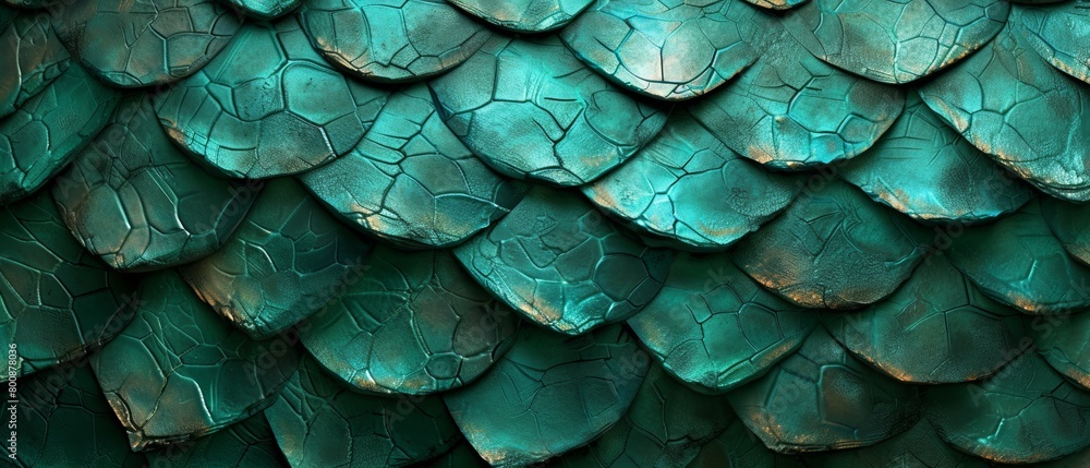 Green dragon scale pattern close-up - luxury background texture for ...