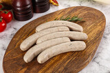 Fototapeta Kuchnia - Natural organic raw pork sausages