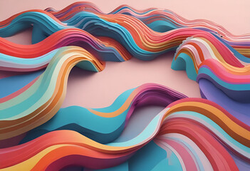 Wall Mural - colorful 3D background