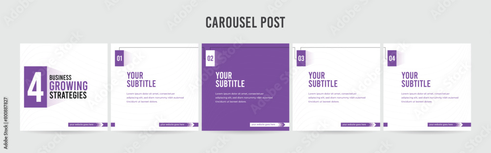 Editable Instagram Carousel Post Layout Set, Social Media Marketing ...