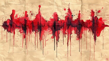 Wall Mural - Create a collection of vector blood splatter patterns that can