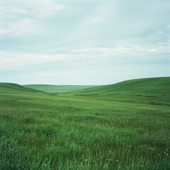 Wall Mural - Grasslands under the vast sky