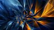 abstract polygonal design of midnight blue and saffron, ideal for an elegant abstract background