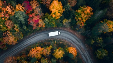 Autumn Forest Road Trip A Drones Perspective of Natures Glorious Transformation