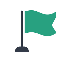 Flag location mark icon