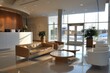 © Adobe Contributor - Waiting area with brown leather sofa and round tables