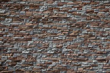 Wall Mural - stone facade wall brown grey high background of house brick stones wallpaper