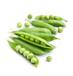 Green peas vegetable on white backgrounds