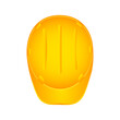 Vector illustration of construction helmet top view on transparent background