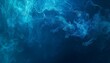 AI generated illustration of blue smoke on a dark background for wallpaper