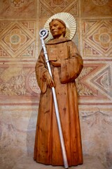 wooden statue of Guido di Pomposa, also known as Guido degli Strambiati,  an Italian abbot of the Benedictine monastery of Pomposa. He is venerated as a saint. Holiday day is March 31st.