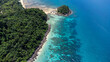 Aerial view of Tioman Island in Malaysia