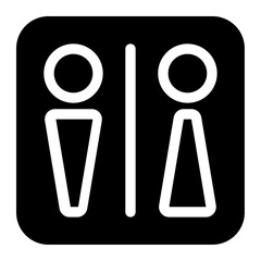 Wall Mural - restroom sign icon illustration