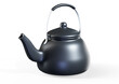 Modern red electric kettle, 3D rendering