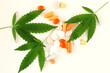 Marijuana, pills, the concept of drug addiction and medicine