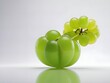 Jelly green grape isolated on white background