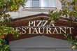 3d Sign White Letters Font Pizza Restaurant