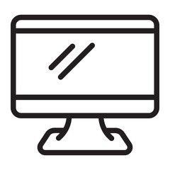 Poster - computer line icon