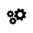 © Alina_Lys - Wheel icon vector illustration. Three gear on isolated background. Cogwheel sign concept.
