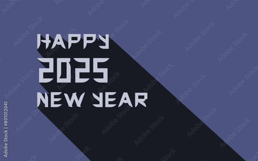 2025 New Year Banner with Geometrical text in trend Flat style. Future ...