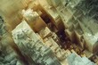 Microscopic Image of Table Salt Crystal with Cubic Structure

