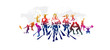 © New concept & ideas - Sports day or world athletics day background. World map with athletics, sports players banner.