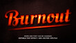 © GiasWizya - Burnout editable text effect template, shiny red fire neon futuristic modern style typeface, premium vector
