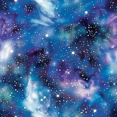 Wall Mural - ethereal cosmic nebula background with twinkling stars