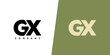 Letter G and X, GX logo design template. Minimal monogram initial based logotype.