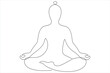 © Shemol - Continuous one line art drawing of man doing exercise in yoga pose outline vector illustration