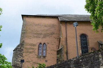 Wall Mural - red limestone church in Echternach