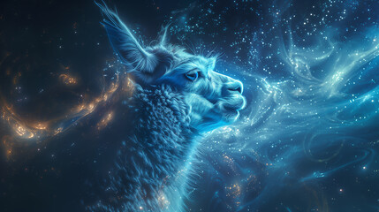 Cosmic Alpaca Cria A Mesmerizing Intergalactic Energy and Celestial Wonder