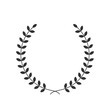 Laurel wreath graphic icon. Laurel branches sign isolated on white background. Vector illustration