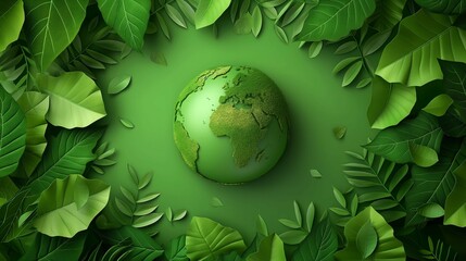 Wall Mural - Earth Green Eco Illustration