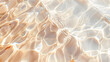 © mhebub - Abstract summer banner background Transparent beige clear water surface texture with ripples and splashes. Water waves in sunlight marble background. Generative AI.