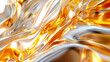 Luxury golden and silver metal background. Silver and gold background with wavy lines.