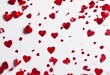 © sandra - 'background red floating confetti White hearts air heart. fall floor nubes love romance celebration decoration day abstract pattern february wedding shape design gift symb'