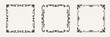 © Anna - Set of Vintage Ornament Frames. Elegant Decorative Square Border for Wedding Invitation and Scrapbooking design