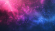 Luminous magenta pink grainy poster banner design with a gradient background of dark blue and purple.